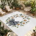 thumbnail image 2 of Outdoor Rug 6x9 ft White Daisy Floral Waterproof Outdoor Patio Rug Mat Non Slip Outside Area Rugs Carpet for RV,Camping,Porch,Deck,Pool,Balconybackyard,Rustic Farm Plaid Bow Wreath, 2 of 9