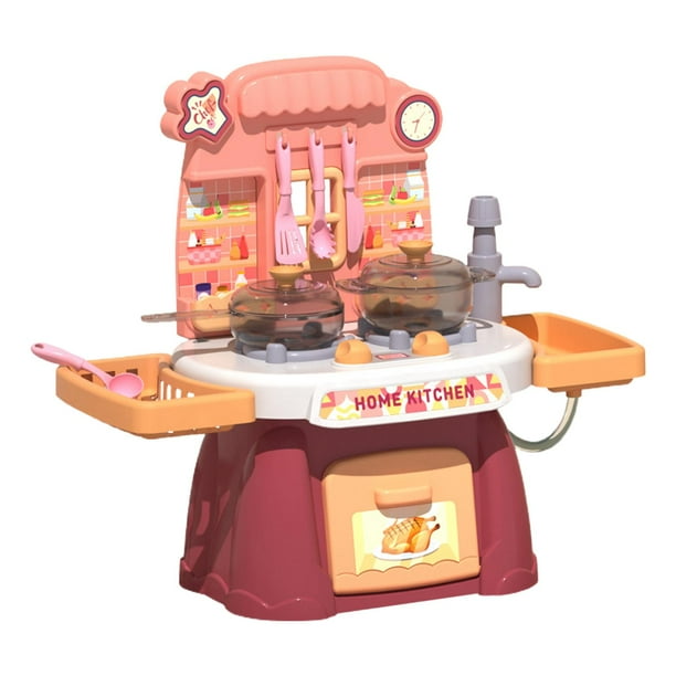 Play Kitchen Playset Sunnimix Juego De Simulación Rojo