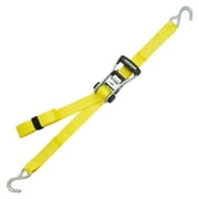 SmartStraps RatchetX 1.5 x 14ft Commercial Tie Down Strap, Yellow, 2 Pack - 1,677lb SWL