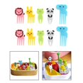 thumbnail image 3 of 10Pieces Animal Picks Lunch Bento Box Picks Cute Cartoon Toothpick Fork Picks for Cake Dessert Pastry Party Supply ,, 3 of 8