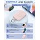 thumbnail image 5 of Power Bank RORRY Rosa 5000mAh con Cables Integrados para iPhone y Apple Watch, 5 of 6