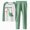 G871-Green, variant on HFHAPW Toddler Kids Pajamas 2pcs Long Sleeves Pjs Sets Print PJs for Girl Boys Fall Winter Sleepwear