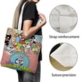 thumbnail image 3 of Baby Looney Tunes Bolso de tela con estampado de lienzo para mujer, bolsa de compras reutilizable y estética, con cremallera interior, regalo para mujer,40*45cm., 3 of 6