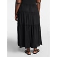 thumbnail image 3 of Terra & Sky Women's Plus Tiered Maxi Skirt, Sizes 0X-5X, 3 of 5