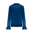 thumbnail image 6 of Velvet Blouses for Women, Cowl Neck Trendy Long Sleeve Shirts, Fall Casual Elegant Tops, 6 of 6