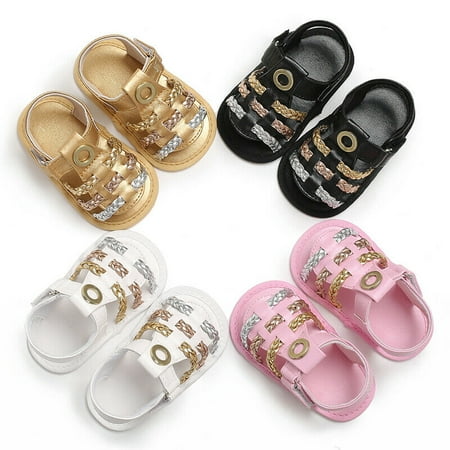 Hot Sell Summer Baby Girl Soft Sandals Prewalker Soft Sole shoes Crib (Best Way To Sell Used Shoes)
