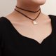 thumbnail image 5 of Gargantilla de cuerda de terciopelo coreana ajustable con tirador de joyería de estilo europeo y americano, collar con colgante de gran amor con personalidad simple para mujer, 5 of 6