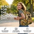 thumbnail image 6 of DISNIMO 17-Inch School Backpack for Kids Girls Boys Highland Cattle Sunflower Printed Lightweight Bookbags with Adjustable Strap for Elementary High School Laptop Bags Travel Daypack, 6 of 7