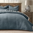 thumbnail image 1 of Juego de edredón EVERGRACE Luxury Velvet Full Queen Blue, 1 of 9