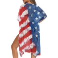 thumbnail image 5 of HELLHERO Patriotic Stars Bathing Suit Cover Up High Quality Fabrics Lightweight Free Size Long Kimono Swimsuit Cover Up for Women, 5 of 6