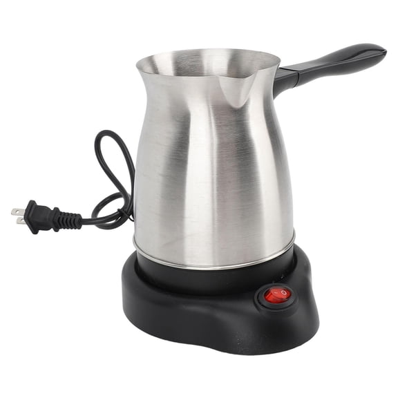 Rupoun 600ml Stainless Steel Electric Turkish Coffee & Tea Maker – Dual‑Protection, Ergonomic Handle, 5‑6 Cup Capacity