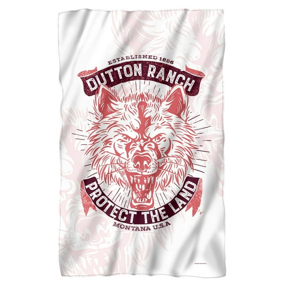 Yellowstone Blanket, 36"x58" Yellowstone Protect The Land Wolf Fleece Blanket