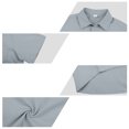 thumbnail image 5 of Uwinwear Men's Summer Outdoor Two-Piece Sets Lightweight Short Sleeve Button-Up Shirt and Side Zip Cargo Shorts Set Casual 2 Piece Casual Outfit,Light Gray,XXXL, 5 of 7