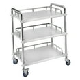 thumbnail image 2 of Carrito de servicio de laboratorio de acero inoxidable de 3 niveles con ruedas, estante de almacenamiento, ruedas silenciosas, carrito de cocina de 45, 2 of 8