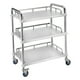 thumbnail image 2 of Carrito de servicio de laboratorio de acero inoxidable de 3 niveles con ruedas, estante de almacenamiento, ruedas silenciosas, carrito de cocina de 45, 2 of 8