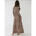 thumbnail image 5 of Printed Crew Neck Maxi Dress with Belt, 5 of 7