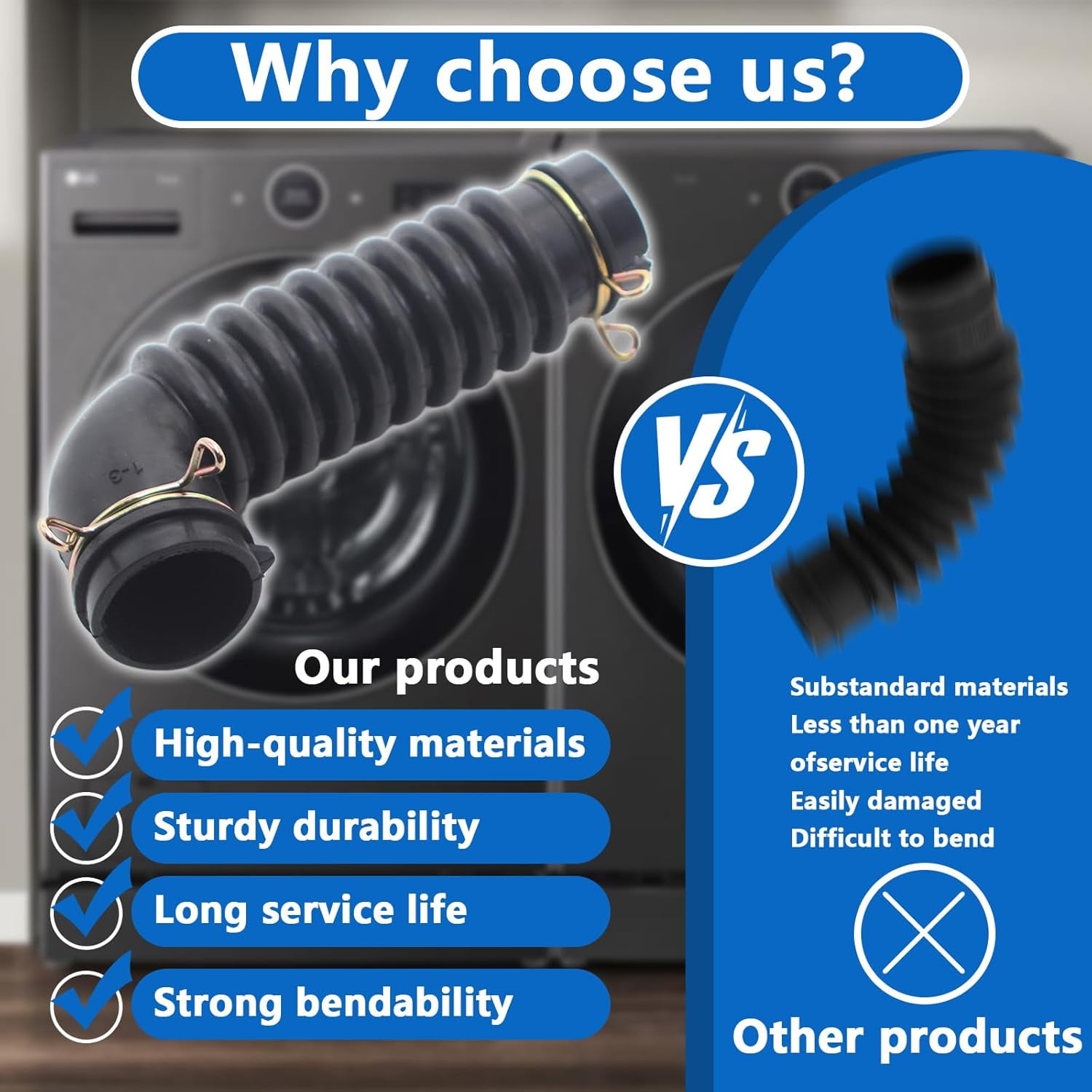 Aniceparthy Washing Machine Drain Hose Assembly for LG Kenmore WT7800CV WT7800CW WT7880HWA