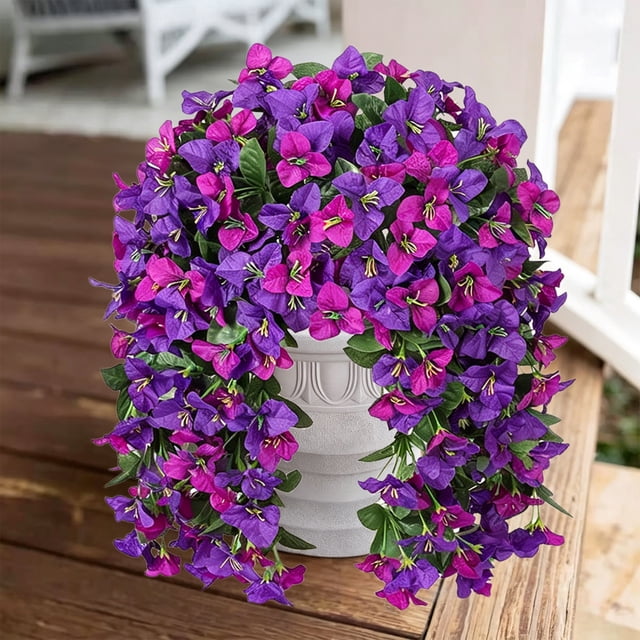 Artificial Bougainvillea Wall Hangings Artificial Flower Ceiling Decorations Wedding Hall Wall Decorations Silk Flower Hanging Baskets Rattan