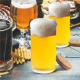 thumbnail image 3 of Vaso de Lata de Cerveza con Tapas de Bambú y Pajitas de Vidrio, Paquete de 4 Vasos de 16 Oz con Tapas y Pajitas, Vasos de Vidrio en Forma de Lata, 3 of 5