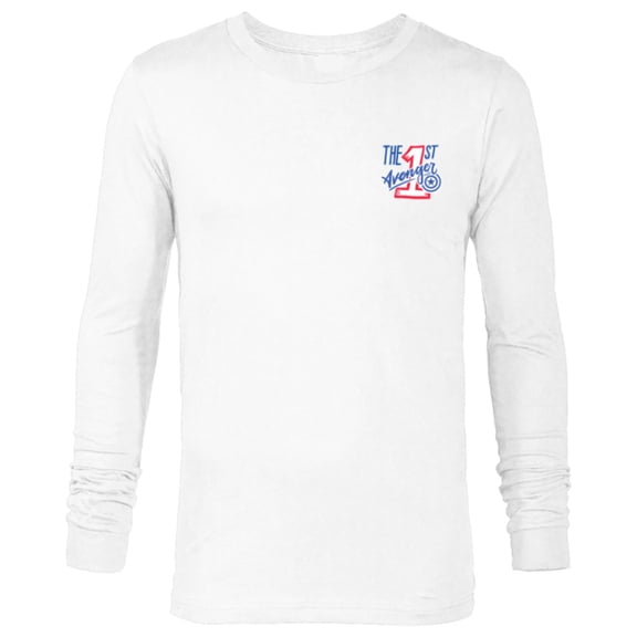 Marvel Avengers Captain America the First Avenger Icon - Long Sleeve T-Shirt for Men - Customized-White