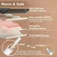 thumbnail image 4 of IDEALHOUSE Electric Heated Blanket - White | Sherpa & Waffle | 6 Heat Settings | Auto Off | ETL Safe, 4 of 8