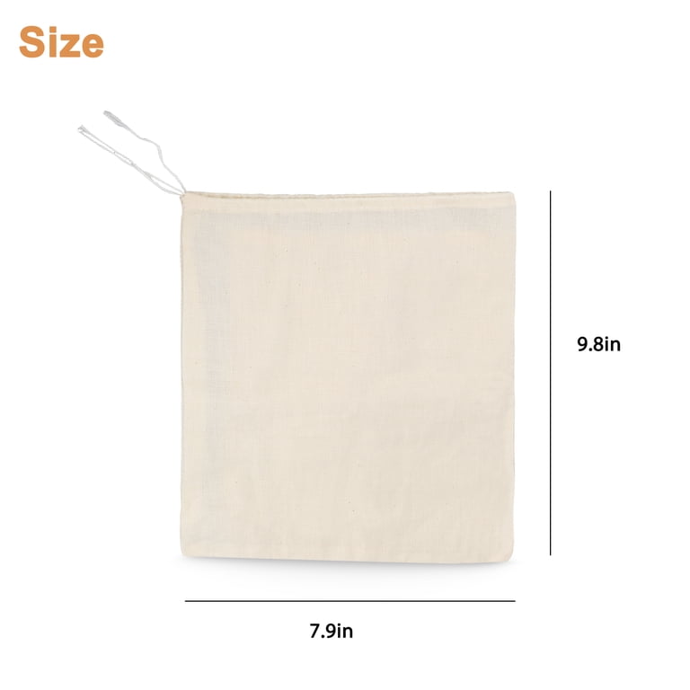 5-Pack Reusable Nut Milk Bags - 9x12 Inch Fine Mesh Nylon Strainer For Almond, Soy, Cold Brew & More