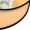 thumbnail image 3 of 36.2 Inch Round Floor Mat Yellow Roses Pattern Carpet Decor Rug for Living Room Bedroom, 3 of 6