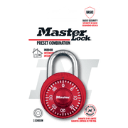 Master Lock School Locker 3-Digit Combination Padlock, Color Variety