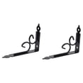 thumbnail image 4 of 2 soportes de estante de pared flotantes de metal triangulares para esquinas de montaje en pared Negro, 4 of 9