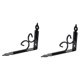 thumbnail image 4 of 2 soportes flotantes para estantes de pared, gruesos, resistentes y decorativos. Negro, 4 of 9