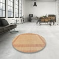 thumbnail image 3 of Ahgly Company Indoor Round Abstract Mango Orange Solid Area Rugs, 8' Round, 3 of 6