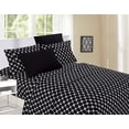 thumbnail image 2 of 6-Piece Bed Sheet Set Wrinkle Resistant Milano Trellis Pattern King Black, 2 of 5