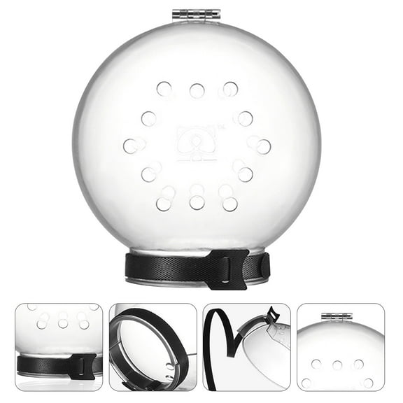 LABSERRON Cat Grooming Mask 1Pc Transparent Head Cover White for Pet Owners