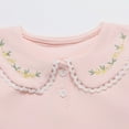 thumbnail image 3 of Girls Long Sleeve Shirts Peter Pan Collar Blouse Lace Undershirt Top Solid Color Fall Clothes Pullover Top 6M-3T (1 Years, Pink), 3 of 5