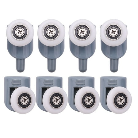 

8Pc Shower Door Shower Door Rollers Sliding Door Roller Guide Shower Spare Parts Glass Door Pulleys Wheels Runners Bathroom Roller Replacement (Single Wheel)