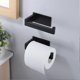 thumbnail image 4 of 2 Pieces Self Adhesive Toilet Paper Holder, Wall Mounted Toilet Paper Holder, Stainless Steel Toilet Roll Holder for Bathroom (Black), 4 of 5