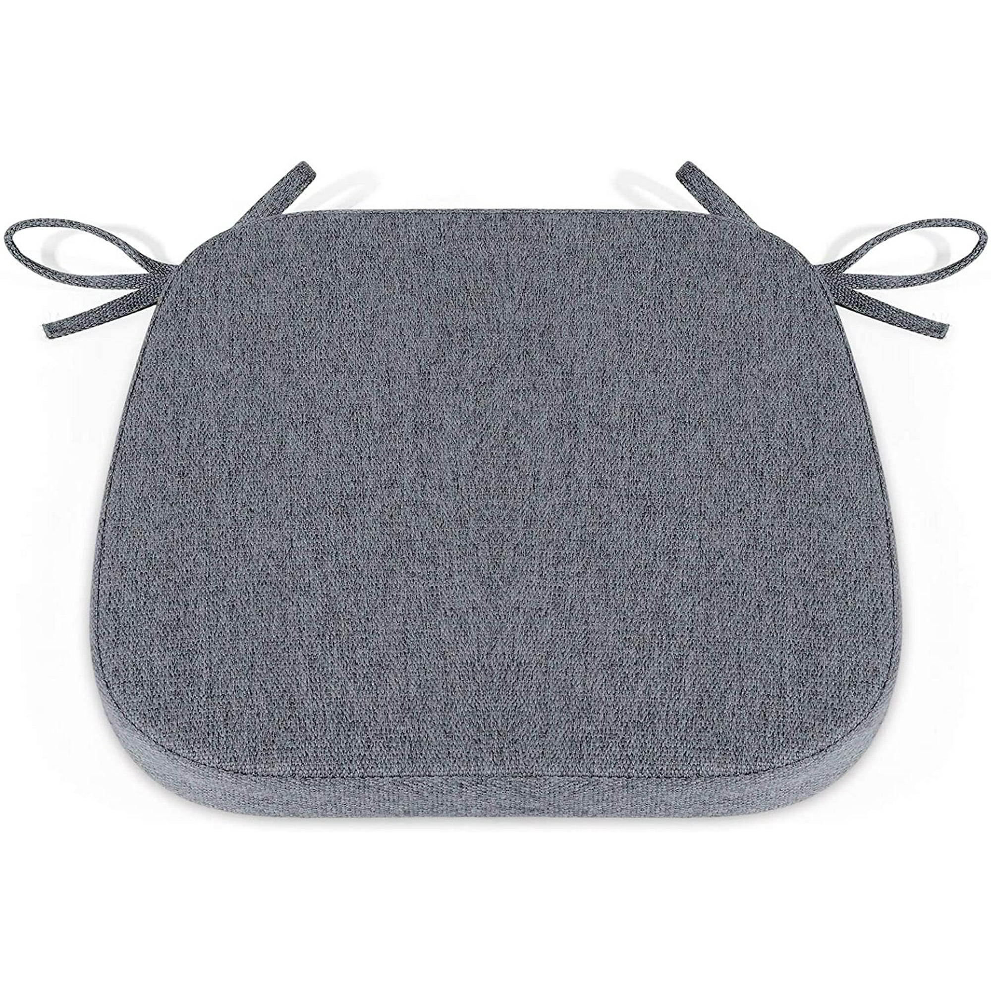 Seat Cushions for Kitchen Chairs with Ties Indoor Dining Room Non Slip Metal Wooden Chair Cushion Pads 14.5 x 15.5 inches Dark Gray Walmart