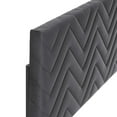 thumbnail image 5 of Modway Mercy Chevron Tufted Performance Velvet Twin Headboard, Charcoal, 5 of 6