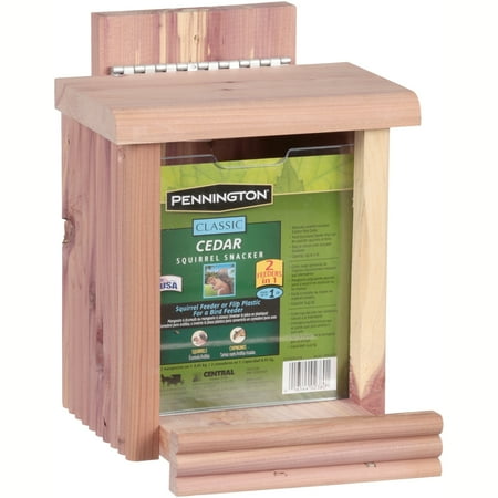 - Pennington Classic Cedar Squirrel Snacker Feeding Station
