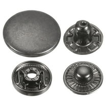 Uxcell 30Set Press-Stud Cap Button 20mm Metal Snap Fastener for Leathers, Gun