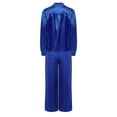 thumbnail image 3 of TTAO Kids Boys Praise Dance Outfit Long Sleeve Satin Liturgical Pullover Top With Worship Wide Royal Blue 12, 3 of 6