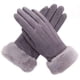 thumbnail image 1 of Winter Female Double Thick Plush Fluff Wrist Warm Cashmere Cutekhaki1 Pair, 1 of 2