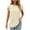 Beige, variant on Womens Tops Dressy Casual Layered Ruffle Short Sleeve Shirts for Women Crewneck Ruched Loose Blouse