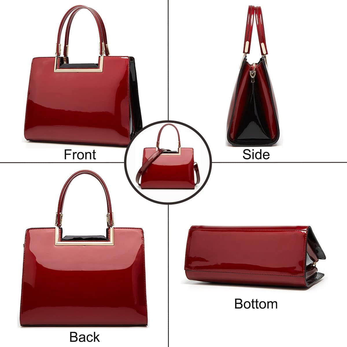 Purses and Handbags for Women Fashion Messenger Bag Ladies PU Leather Top Handle Satchel Shoulder Tote Bags