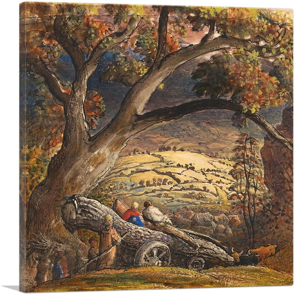 ARTCANVAS The Timber Wain 1833 Canvas Art Print by Henry Holiday - Size: 18" x 18" (0.75" Deep)