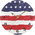 thumbnail image 5 of SKYSONIC Independence Day Wall Clock 10 Inch Silent Non Ticking Round Clock Oil Painting Clock Easy to Read Clock for Living Room Bedroom Bathroom Home Decor, 5 of 7