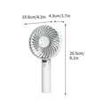 thumbnail image 3 of Qocolhg Mini Portable Handheld Fan, Handheld Small Fan 3 Speeds, USB Rechargeable Hand Fans, Personal Fan Battery Operate for Outdoor, Indoor, Commute, Office, Travel, White, Summer Clearance, 3 of 3