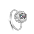 thumbnail image 4 of CHOOSE YOUR COLOR Multi-color CZ Modern Deco Elegant Ring .925 Sterling Silver Band Black Female Size 10, 4 of 4