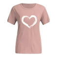 thumbnail image 3 of Innerwin T-shirt à Col Rond pour Femme T-shirt Tenue Quotidienne T-shirt Mode à Imprimé Cœur Rose TG, 3 of 7
