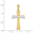 thumbnail image 4 of 14K Two-Tone Gold Charm Pendant 30 mm 19 & Rhodium Polished Cross, 4 of 4